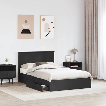 vidaXL Aufbewahrungsbett Schwarz 135 x 190 cm Holzwerkstoff
