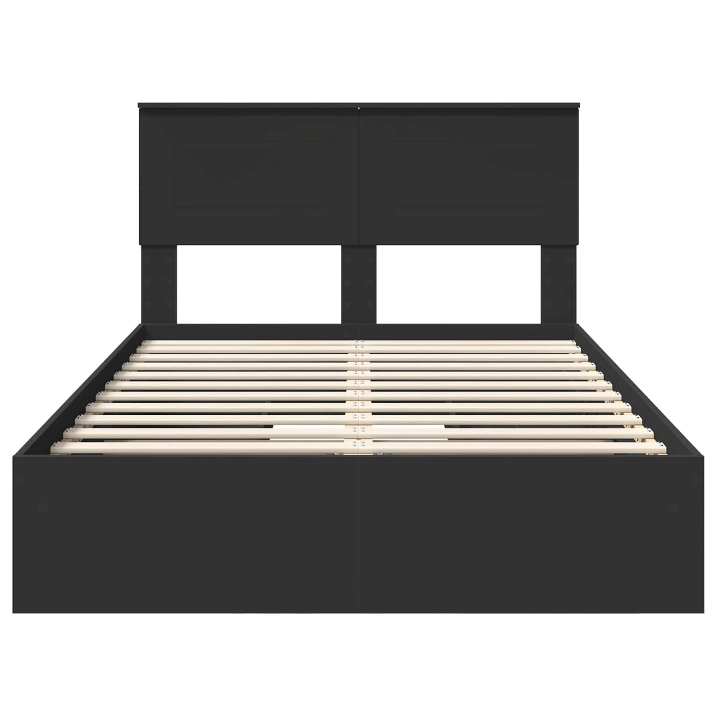 vidaXL Aufbewahrungsbett Schwarz 135 x 190 cm Holzwerkstoff