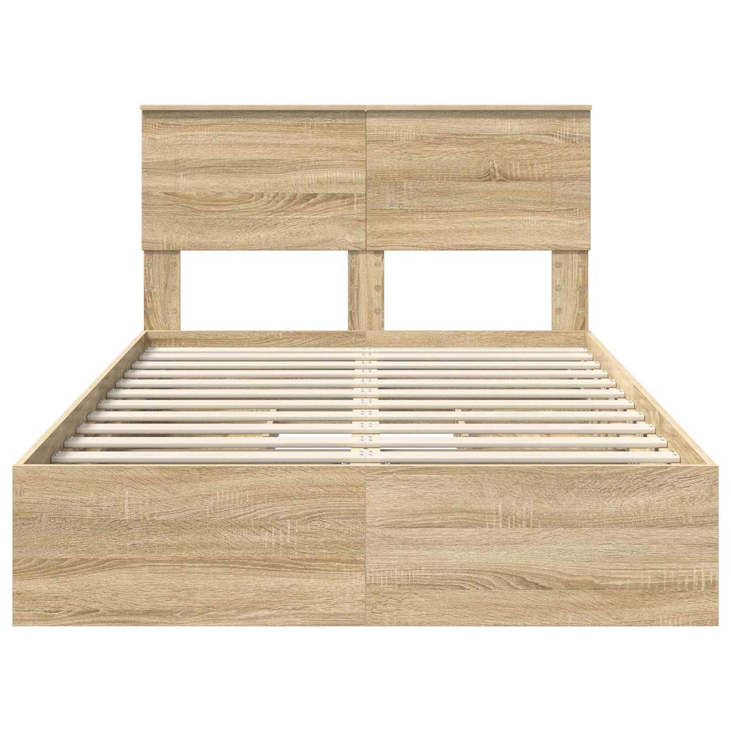 vidaXL Aufbewahrungsbett Sonoma-Eiche 120 x 200 cm Holzwerkstoff