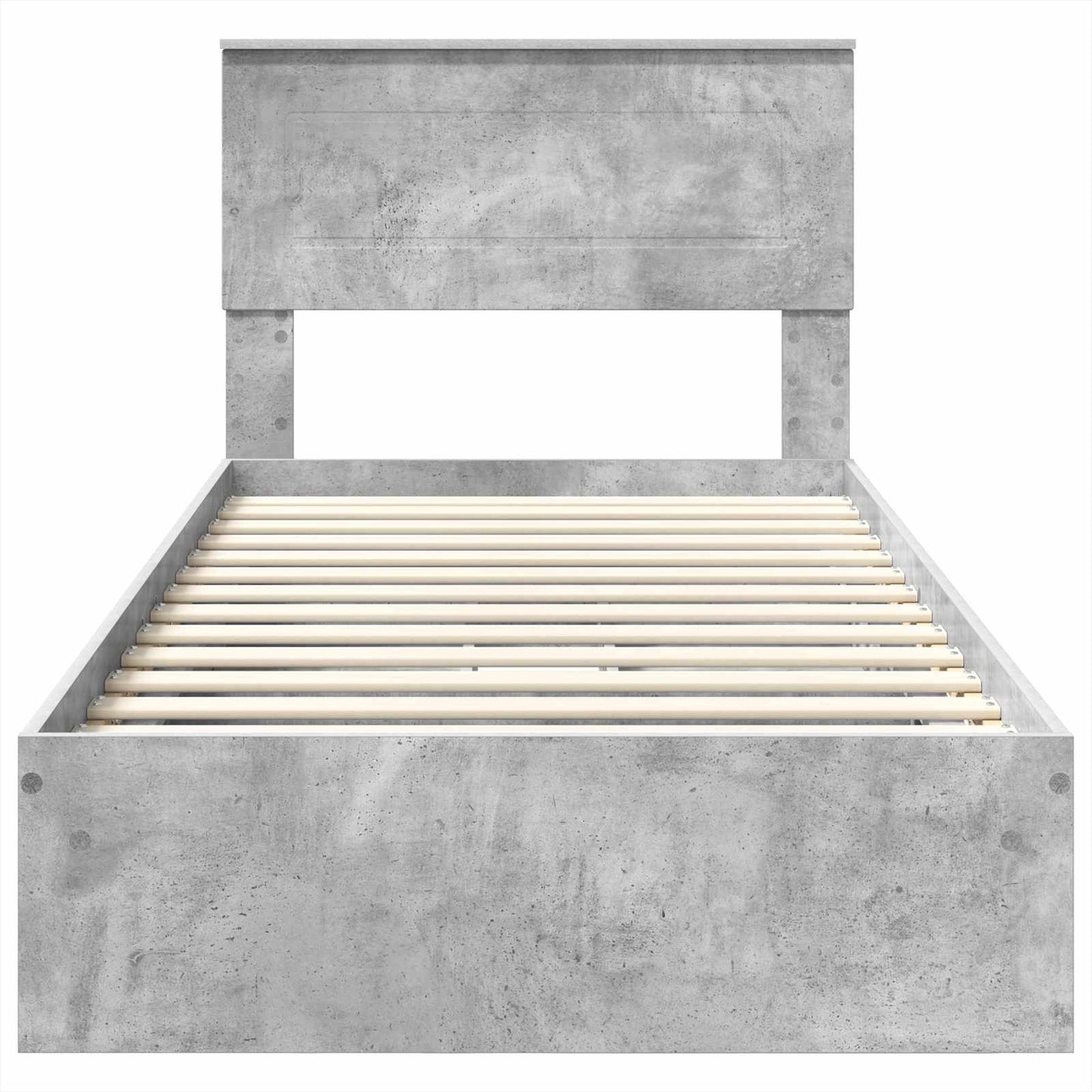 vidaXL Aufbewahrungsbett Beton Grau 90 x 200 cm Holzwerkstoff