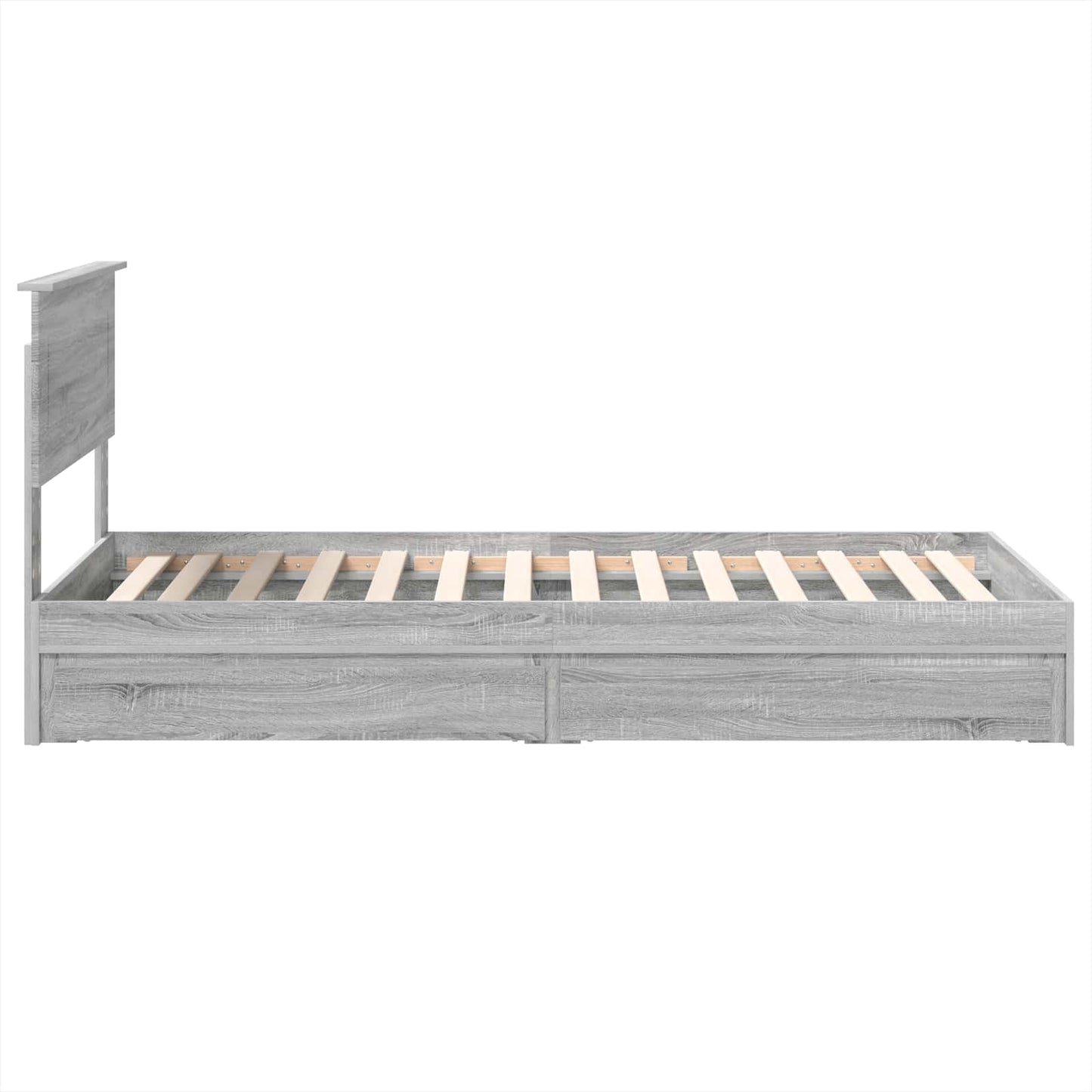 vidaXL Aufbewahrungsbett Graues Sonoma 100 x 200 cm Holzwerkstoff