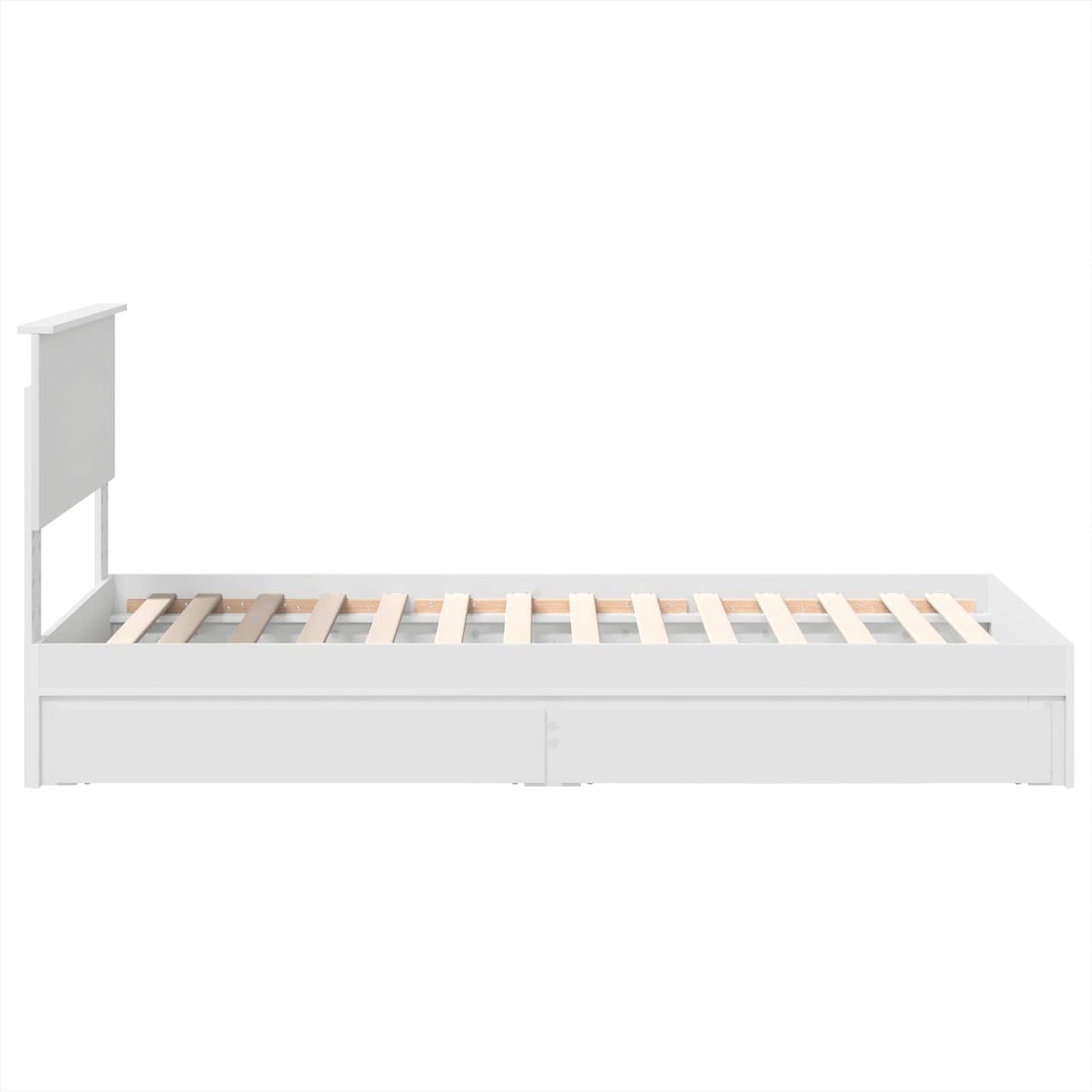 vidaXL Aufbewahrungsbett mit Kopfteil Weiß 90 x 190 cm Holzwerkstoff