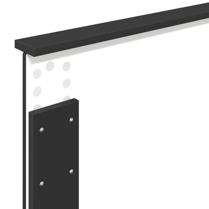 vidaXL Aufbewahrungsbett Schwarz 90 x 190 cm Holzwerkstoff