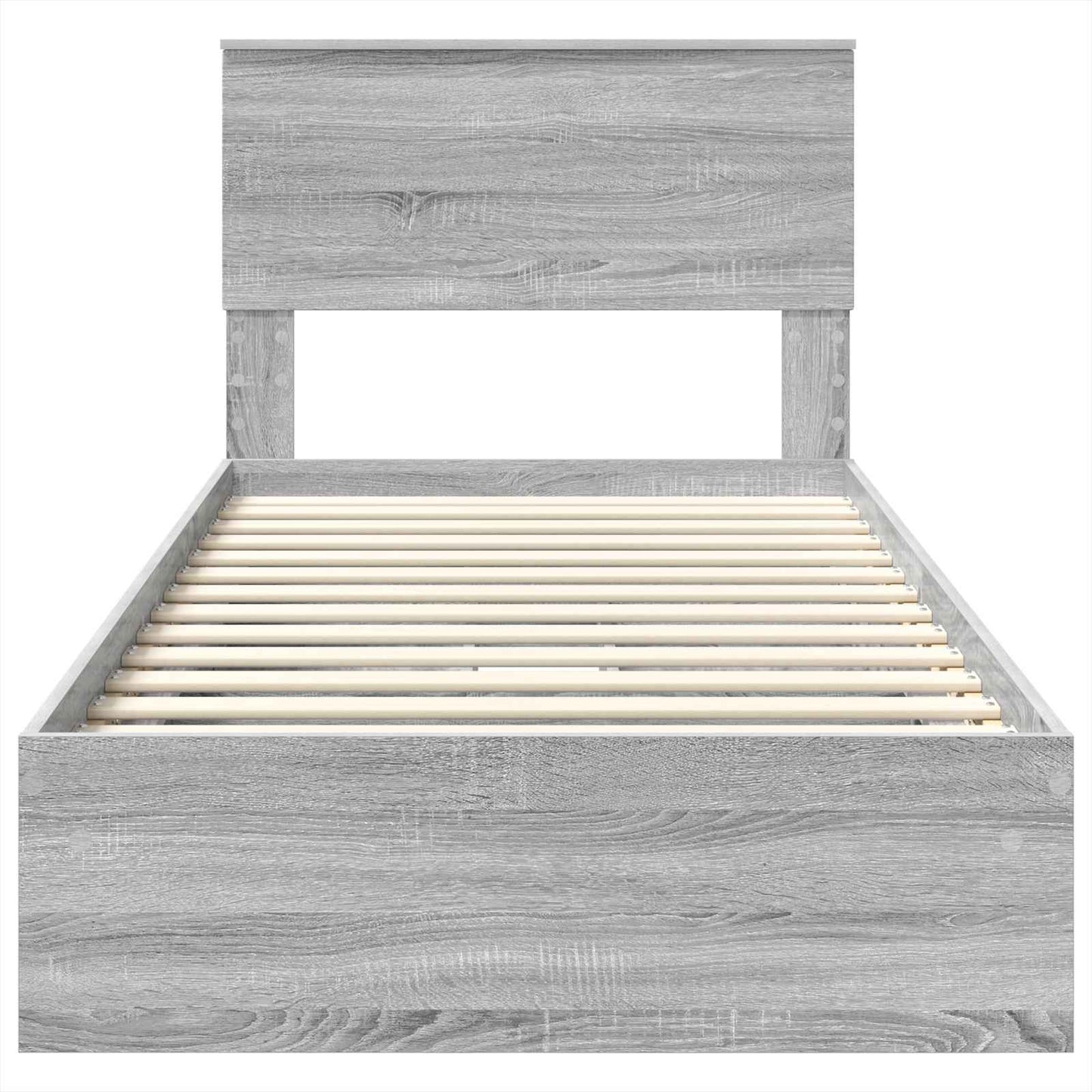 vidaXL Lit de rangement gris Sonoma 90 x 190 cm en bois d'ingénierie