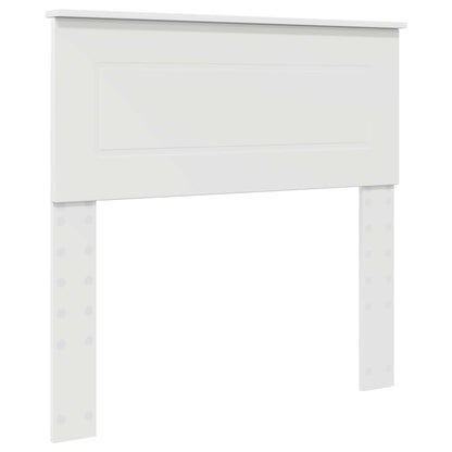 vidaXL Lit de rangement avec tête de lit Blanc 90 x 200 cm Bois d'ingénierie