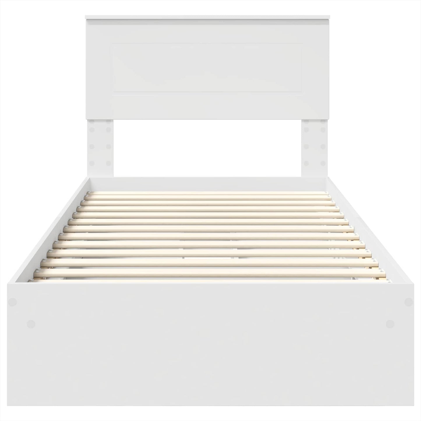vidaXL Lit de rangement avec tête de lit Blanc 90 x 200 cm Bois d'ingénierie