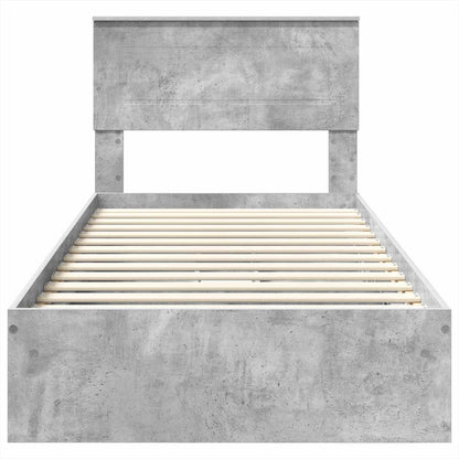 vidaXL Aufbewahrungsbett Beton Grau 70 x 190 cm Holzwerkstoff
