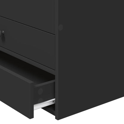 vidaXL Tagesbett mit Schubladen Schwarz 100 x 200 cm Holzwerkstoff
