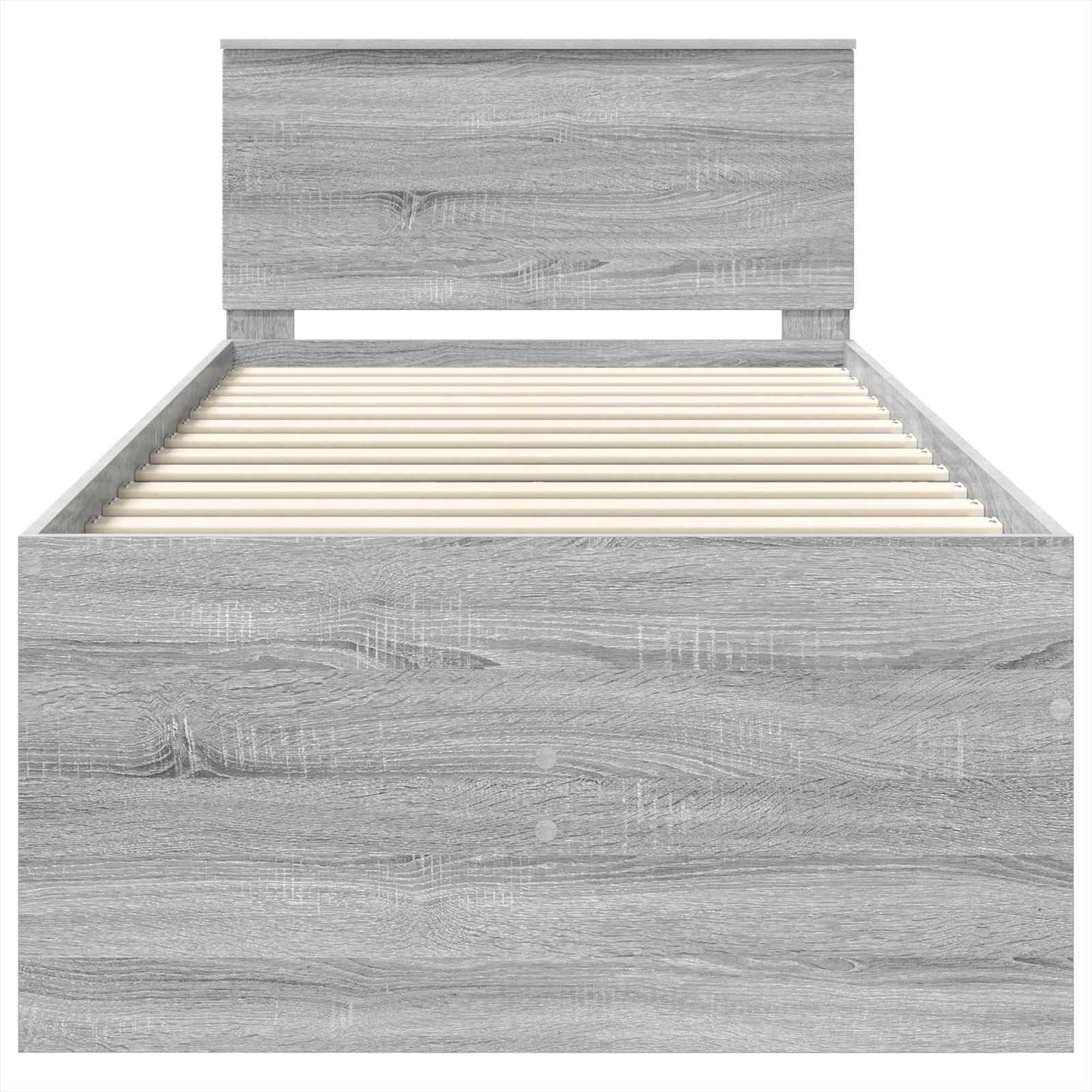 vidaXL Tagesbett Grau Sonoma und Schwarz 100 x 200 cm Holzwerkstoff