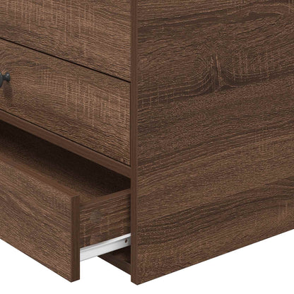 Tagesbett Braun Eiche und Schwarz 100 x 200 cm Holzwerkstoff