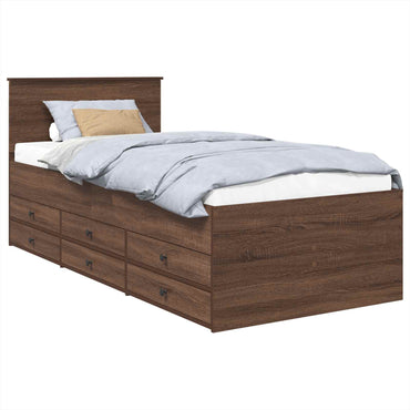 vidaXL Tagesbett Braun Eiche und Schwarz 100 x 200 cm Holzwerkstoff