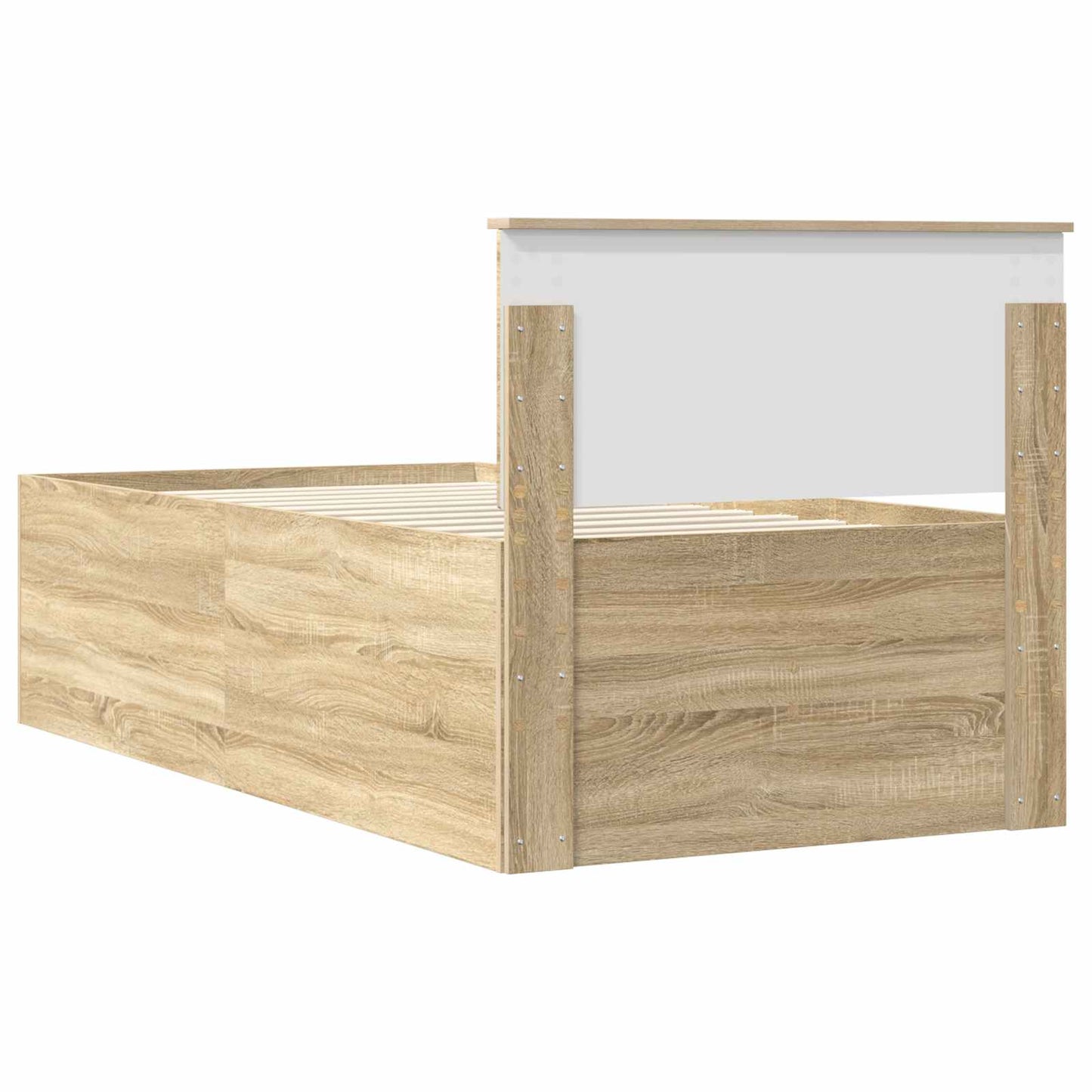 vidaXL Tagesbett Sonoma Eiche und Schwarz 90 x 190 cm Holzwerkstoff