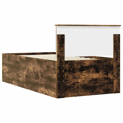 Tagesbett Geräucherte Eiche und Schwarz 90 x 190 cm