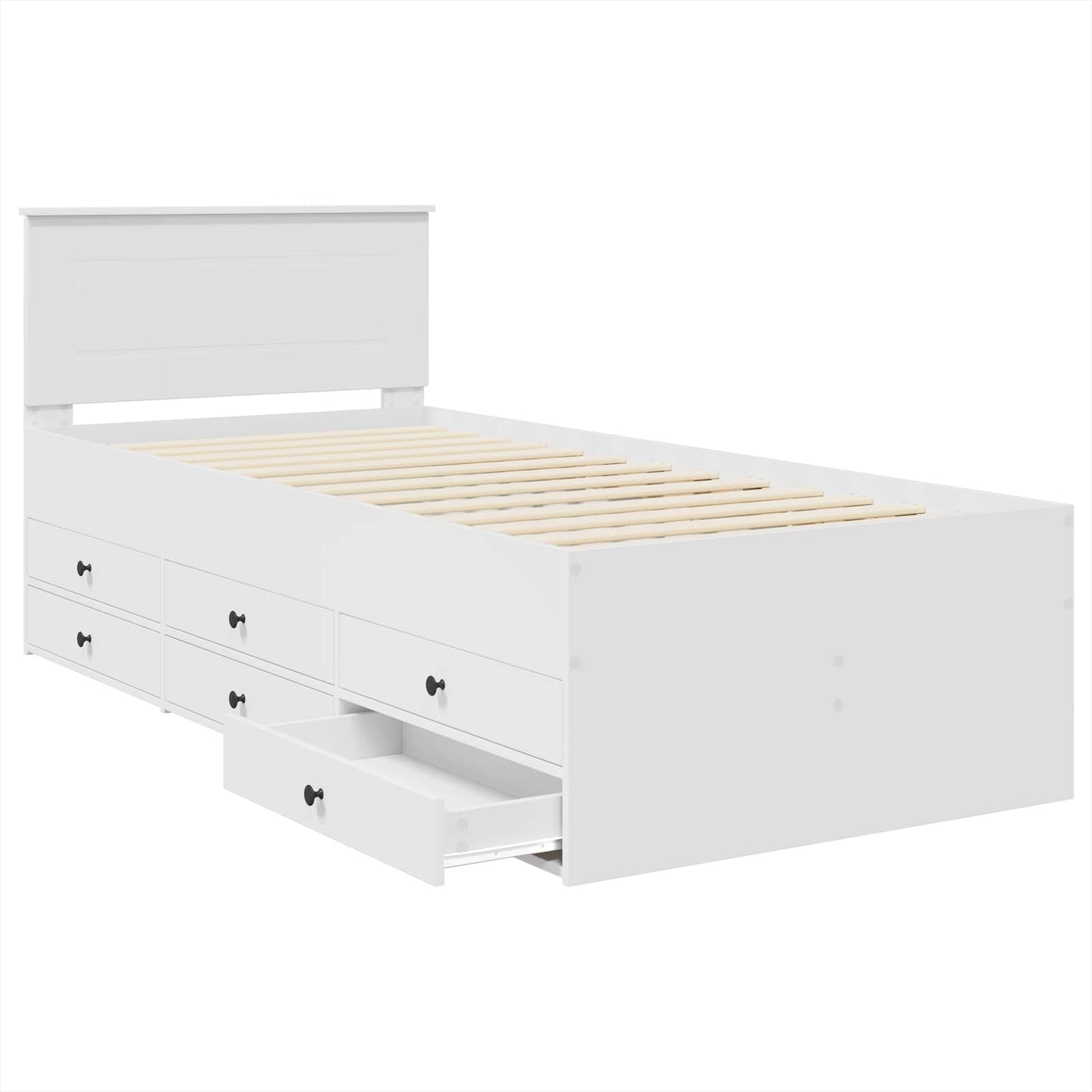 vidaXL Tagesbett Weiß und Schwarz 90 x 200 cm Holzwerkstoff