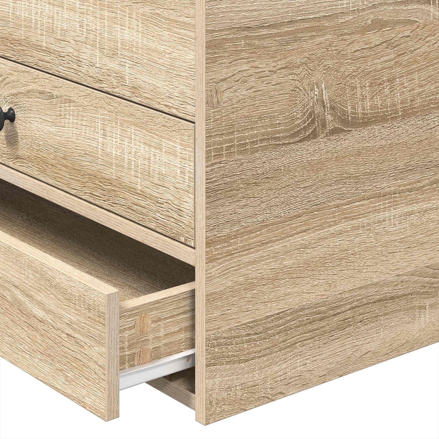 vidaXL Tagesbett Sonoma Eiche und Schwarz 90 x 200 cm Holzwerkstoff