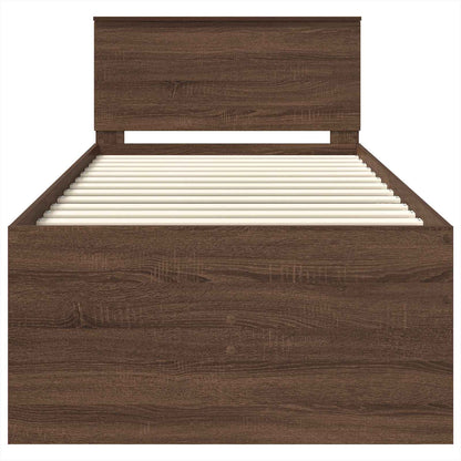 vidaXL Tagesbett Braun Eiche und Schwarz 90 x 200 cm Holzwerkstoff