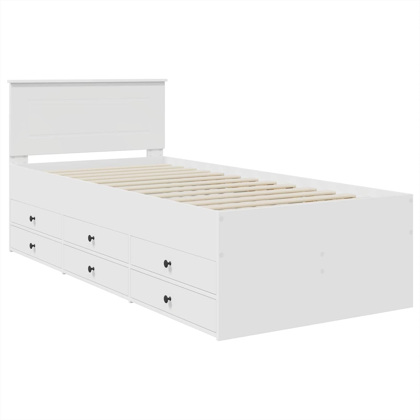 vidaXL Tagesbett Weiß und Schwarz 75 x 190 cm Holzwerkstoff