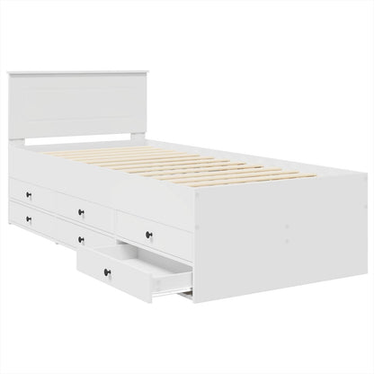 vidaXL Tagesbett Weiß und Schwarz 75 x 190 cm Holzwerkstoff