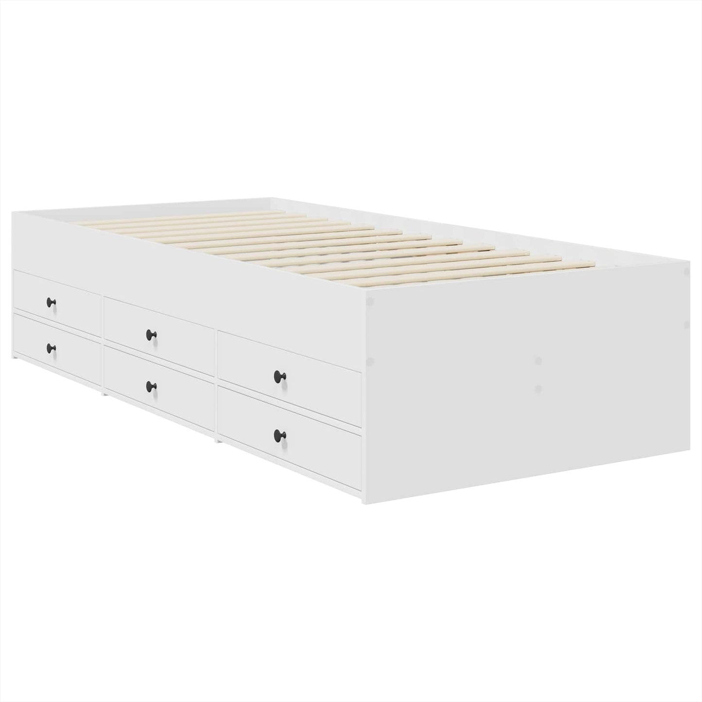 vidaXL Tagesbett Weiß und Schwarz 75 x 190 cm Holzwerkstoff