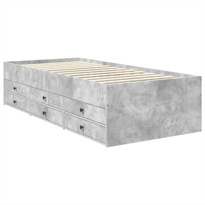 vidaXL Tagesbett Beton Grau und Schwarz 75 x 190 cm Holzwerkstoff