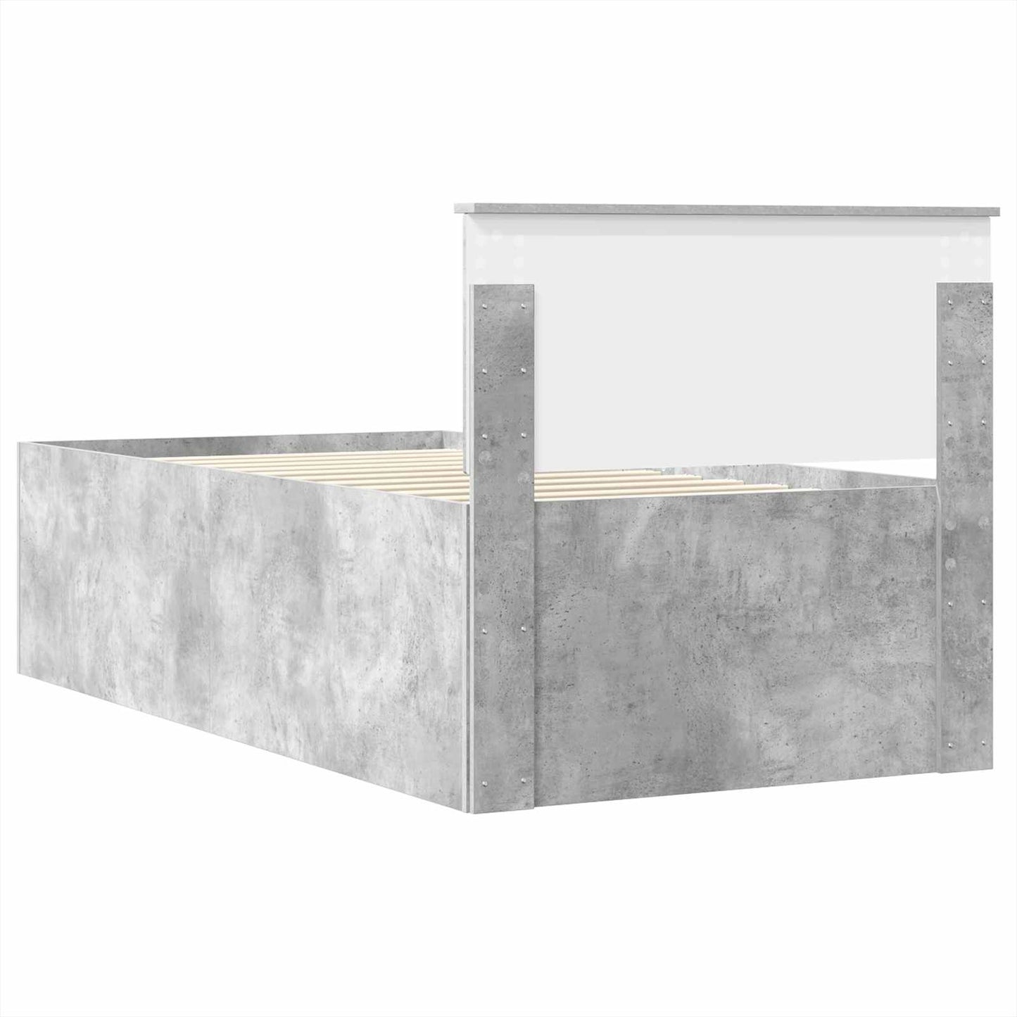 vidaXL Tagesbett Beton Grau und Schwarz 75 x 190 cm Holzwerkstoff