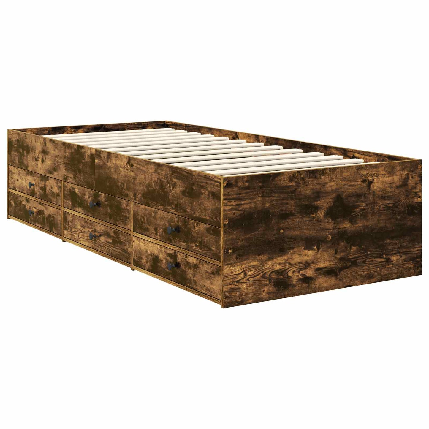 vidaXL Tagesbett Geräucherte Eiche und Schwarz 75 x 190 cm