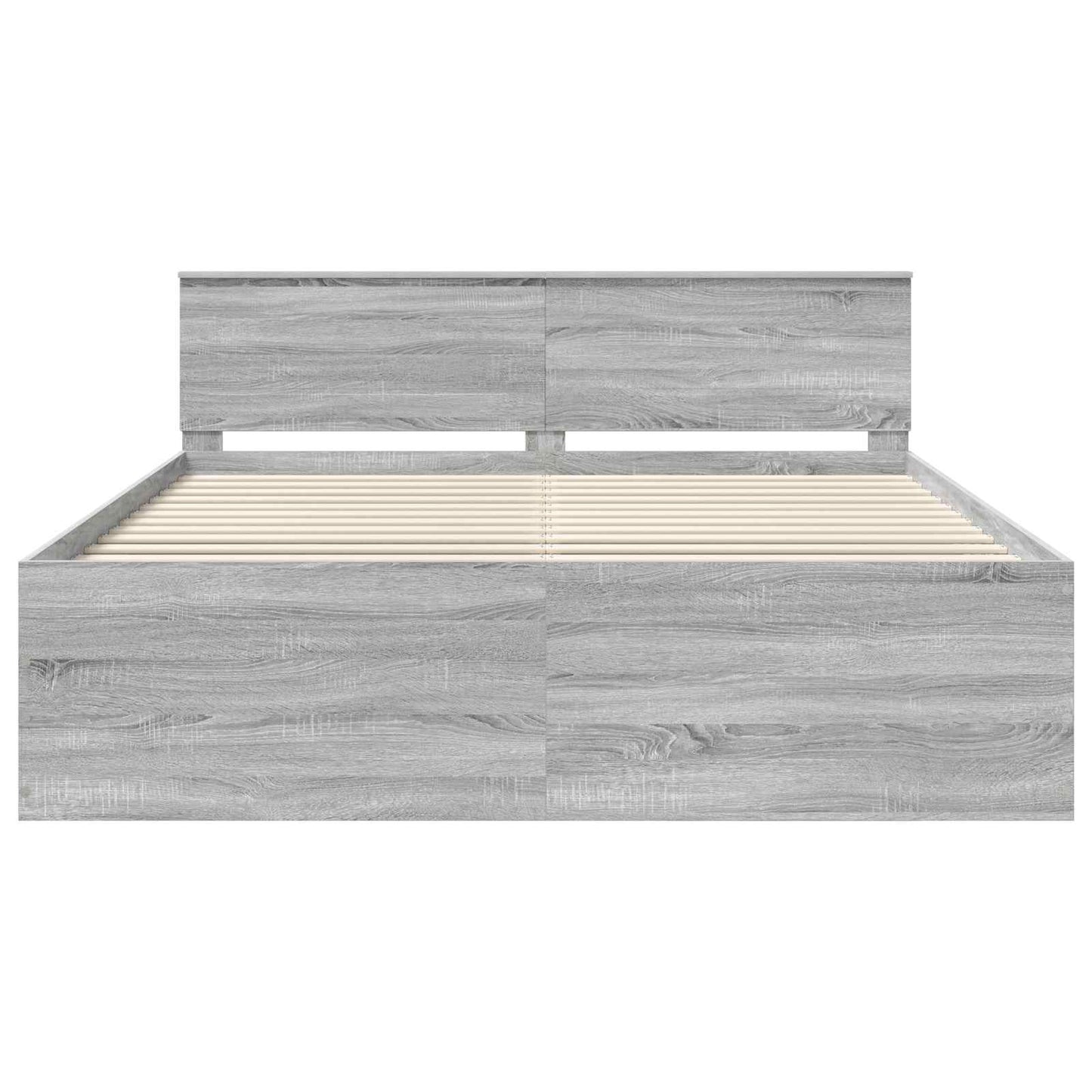 vidaXL Bettrahmen Graues Sonoma 200 x 200 cm Holzwerkstoff