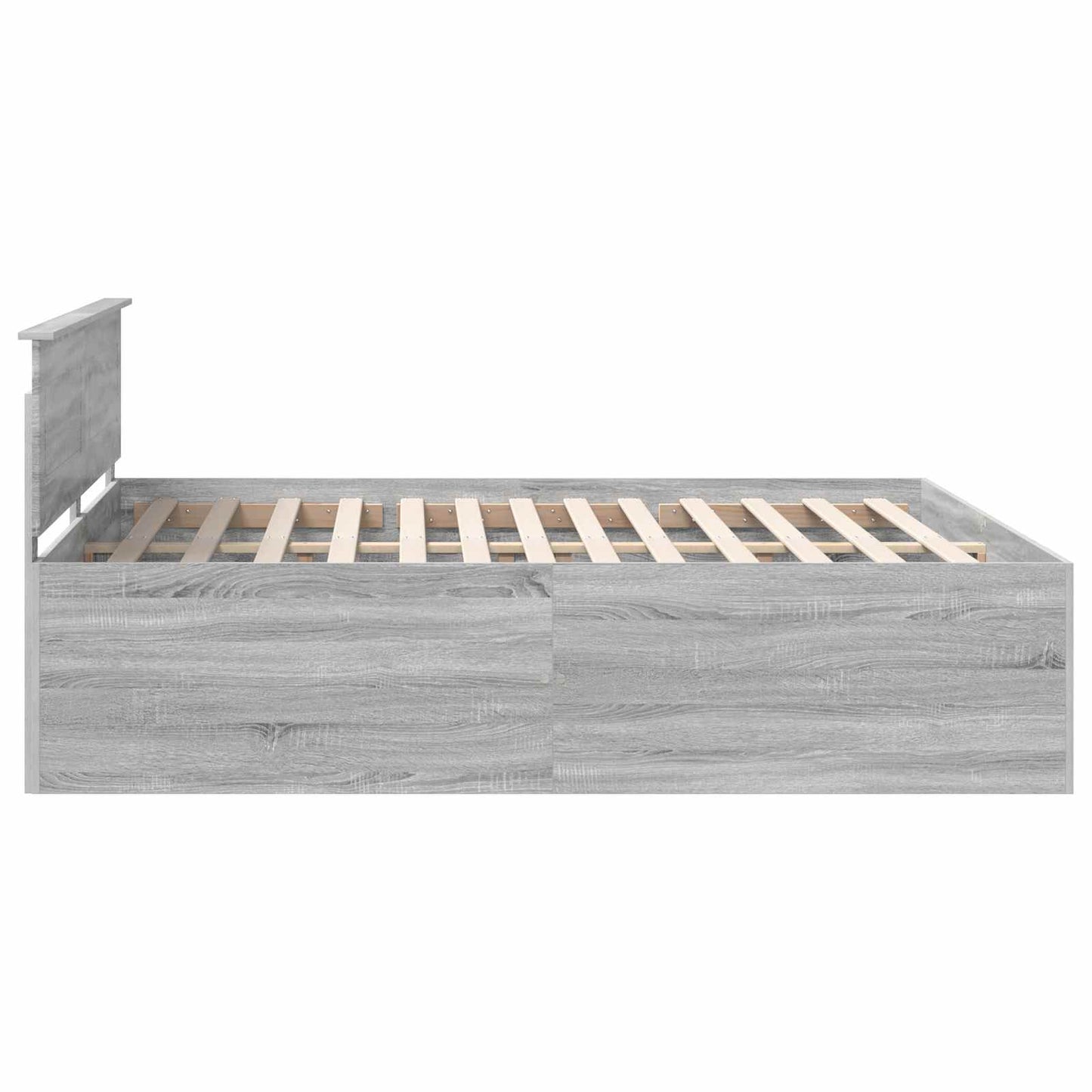 vidaXL Bettrahmen Graues Sonoma 200 x 200 cm Holzwerkstoff