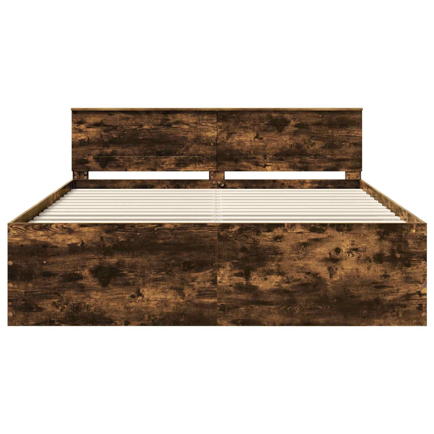vidaXL Bettrahmen Geräucherte Eiche 180 x 200 cm Holzwerkstoff
