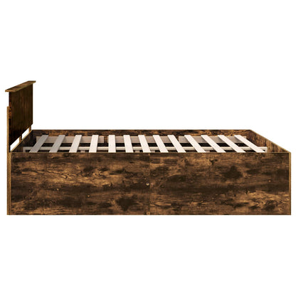 vidaXL Bettrahmen Geräucherte Eiche 180 x 200 cm Holzwerkstoff