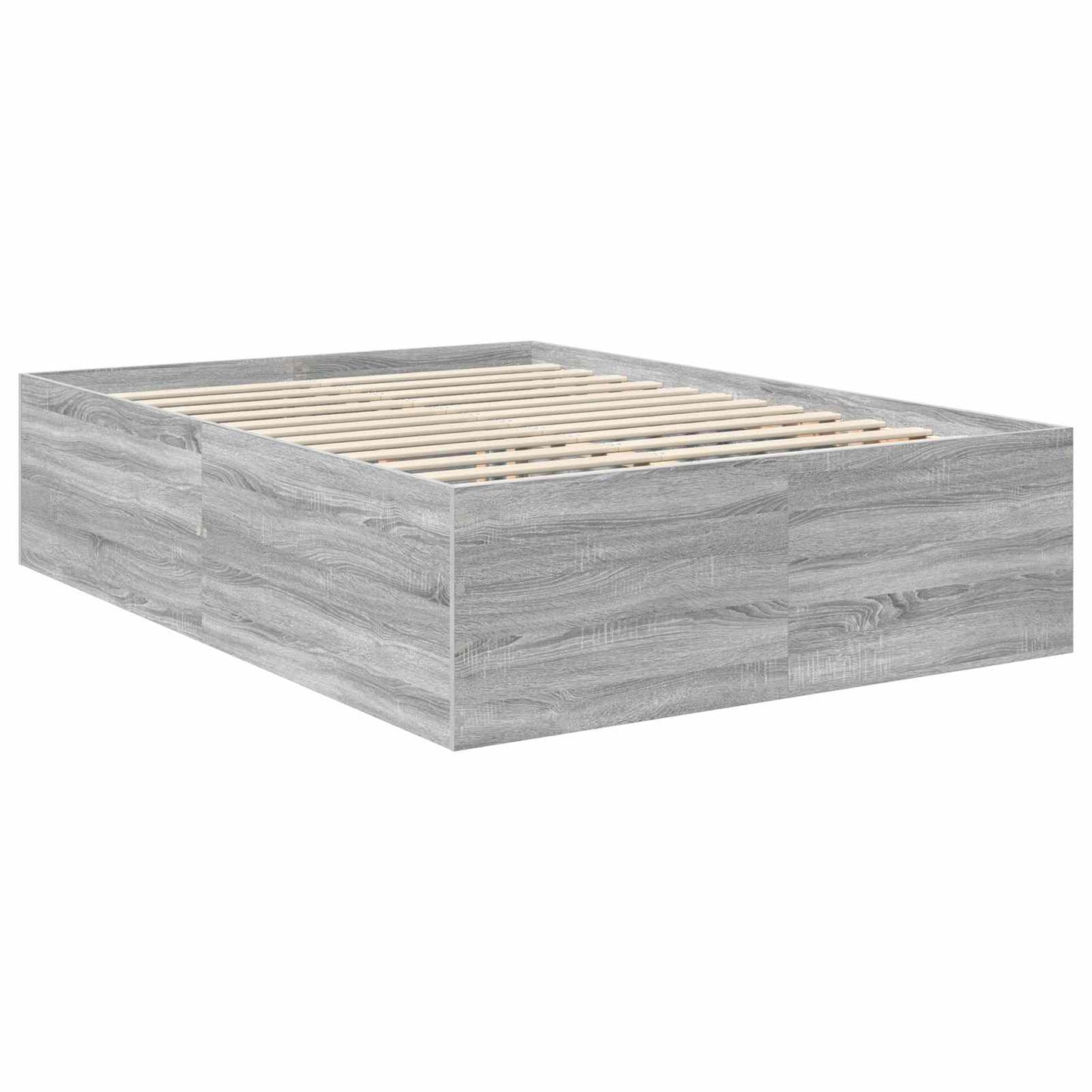 vidaXL Bettrahmen Graues Sonoma 160 x 200 cm Holzwerkstoff