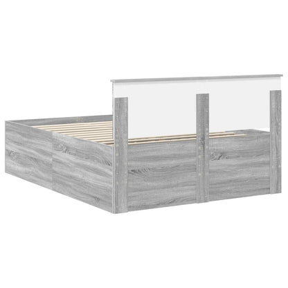 vidaXL Bettrahmen Graues Sonoma 160 x 200 cm Holzwerkstoff