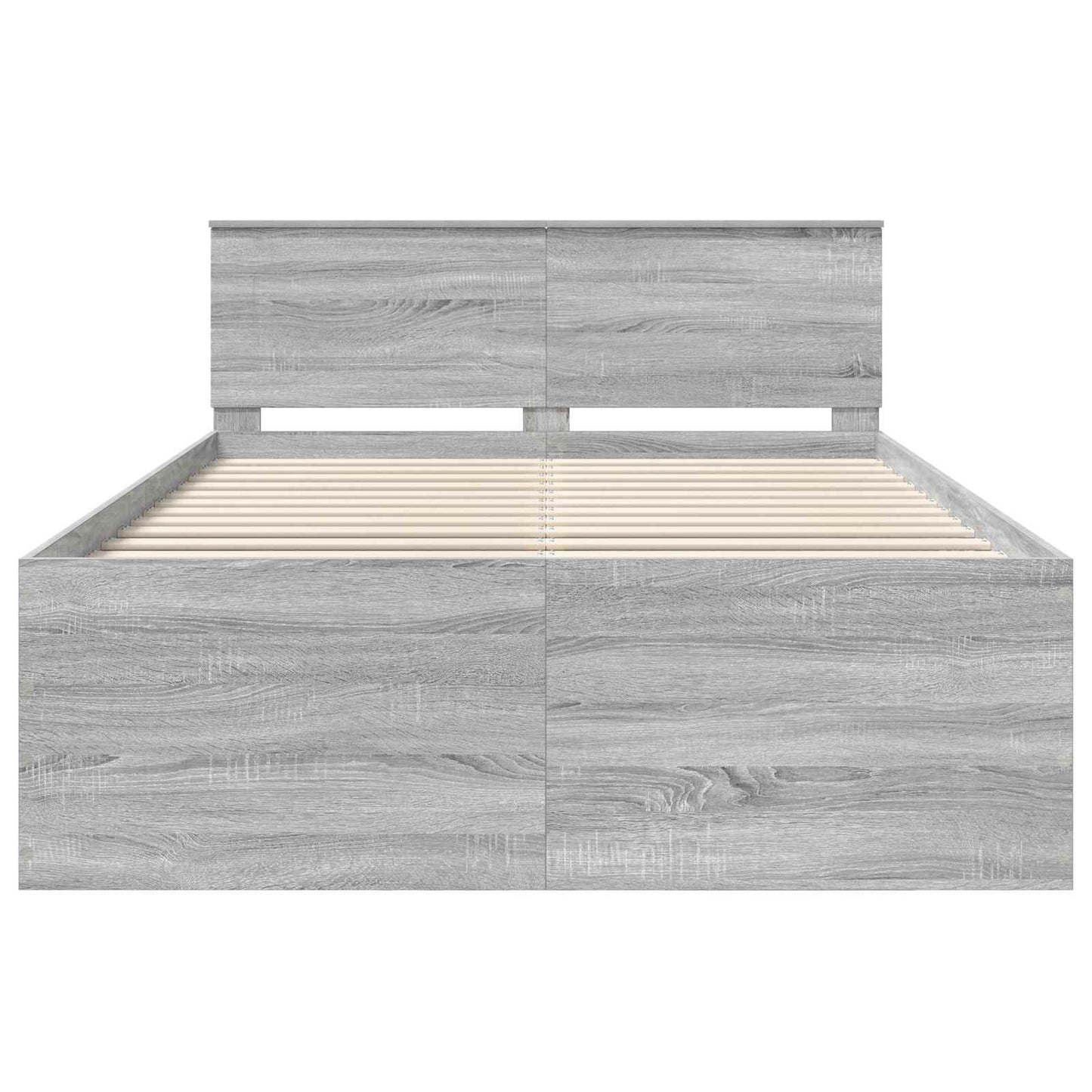 vidaXL Bettrahmen Graues Sonoma 160 x 200 cm Holzwerkstoff