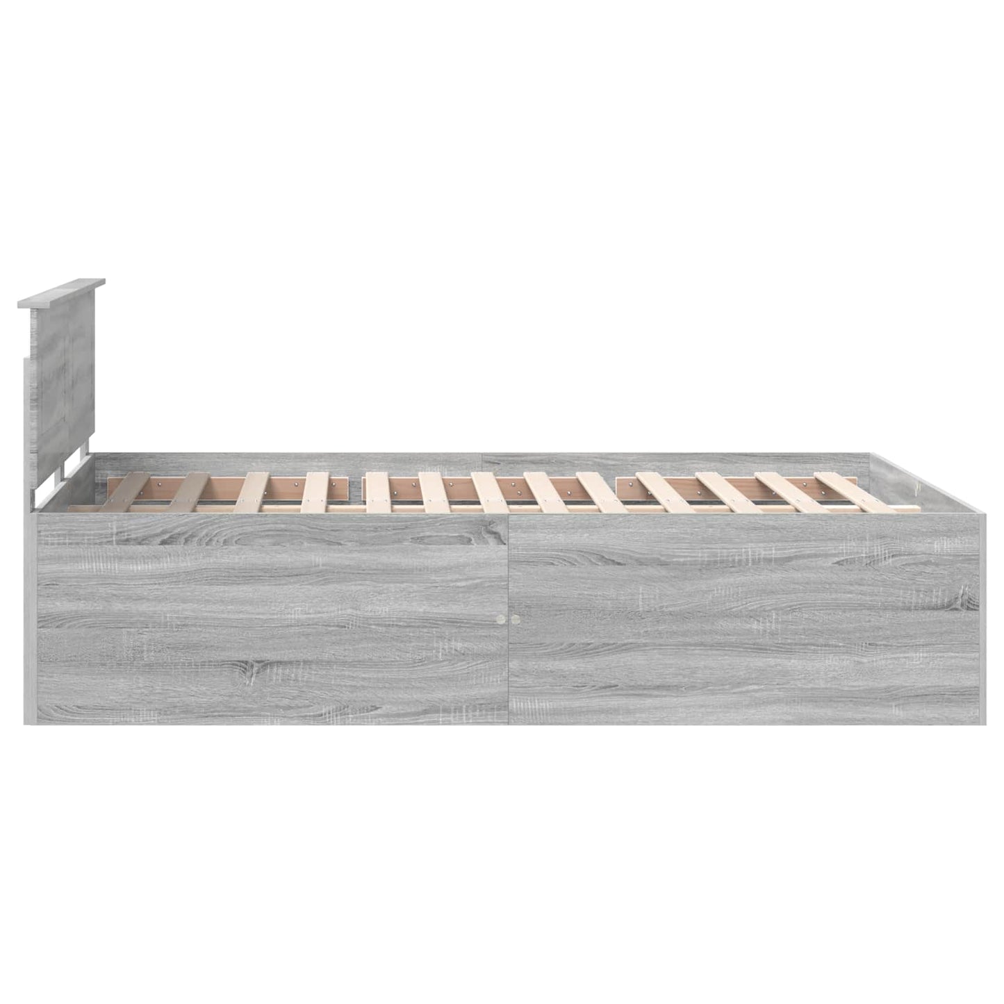 vidaXL Bettrahmen Graues Sonoma 160 x 200 cm Holzwerkstoff