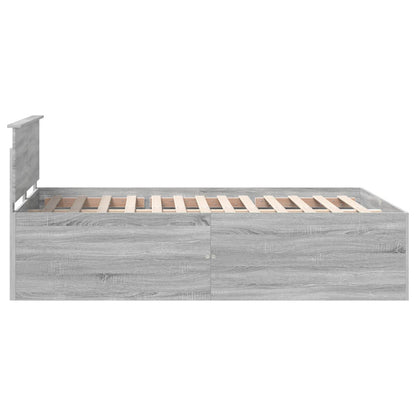 vidaXL Bettrahmen Graues Sonoma 160 x 200 cm Holzwerkstoff