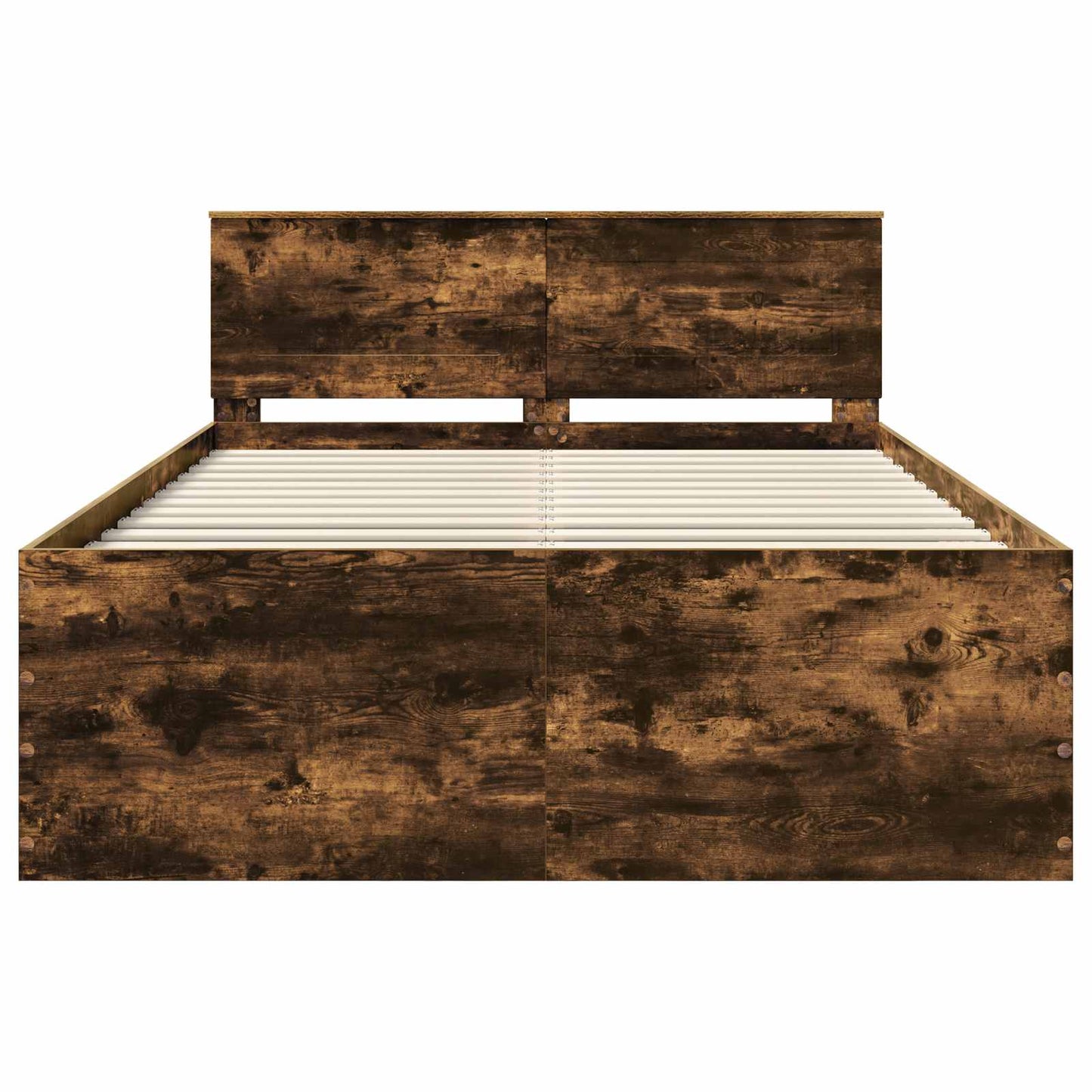 vidaXL Bettrahmen Geräucherte Eiche 140 x 190 cm Holzwerkstoff