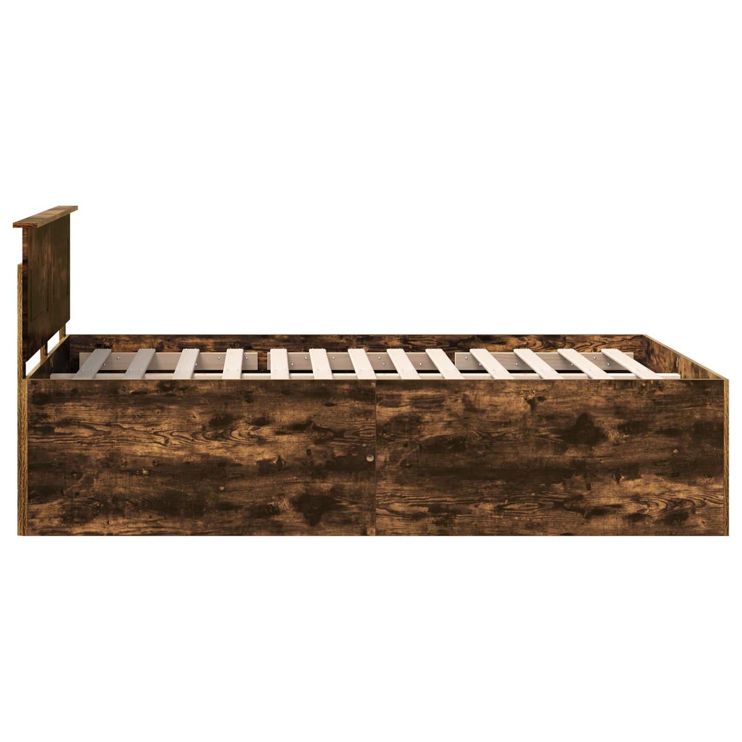vidaXL Bettrahmen Geräucherte Eiche 140 x 190 cm Holzwerkstoff