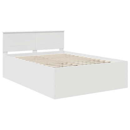 Bettrahmen mit Kopfteil Weiß 140 x 200 cm Holzwerkstoff