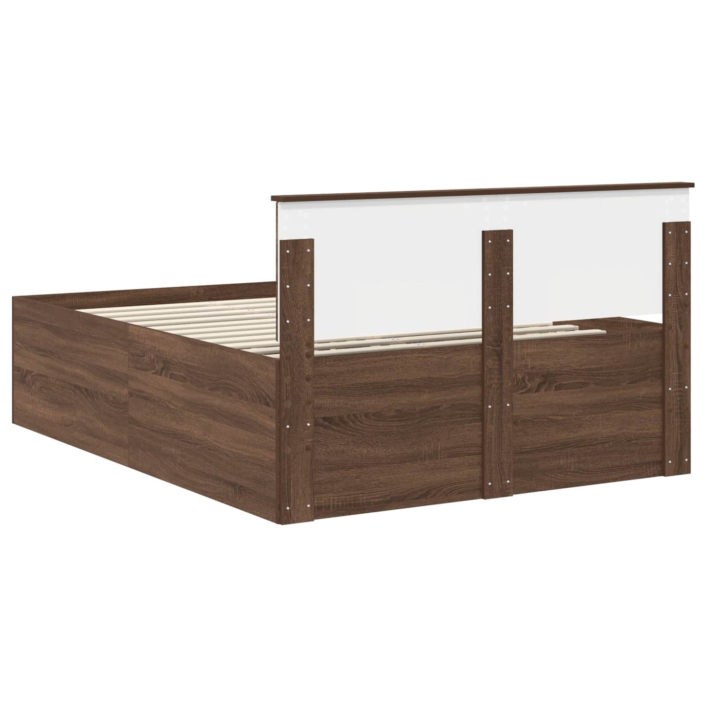 vidaXL Bettrahmen Braun Eichen-Optik 140 x 200 cm Holzwerkstoff