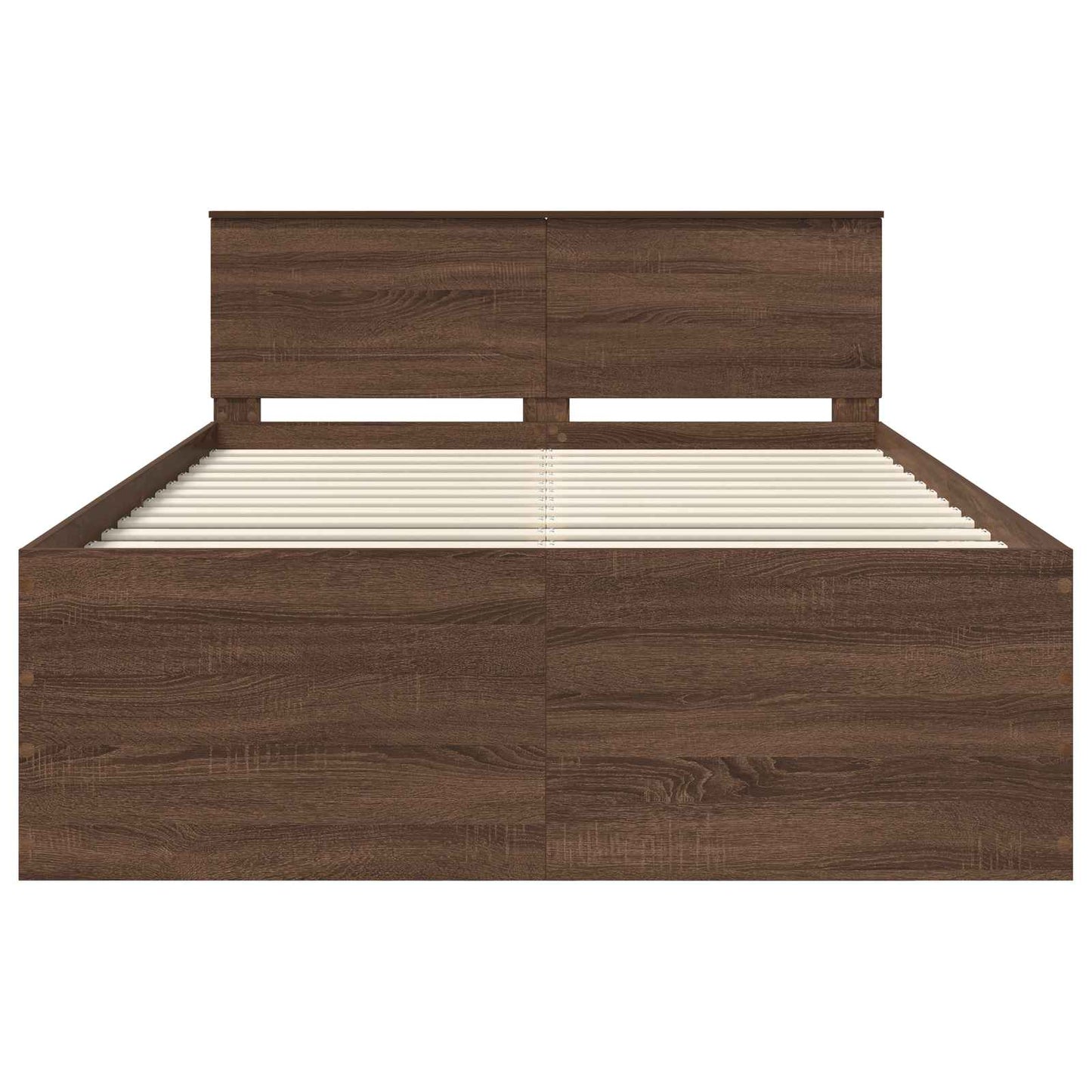 vidaXL Bettrahmen Braun Eichen-Optik 140 x 200 cm Holzwerkstoff