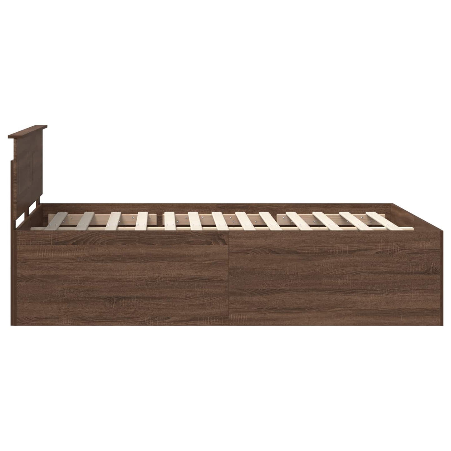vidaXL Bettrahmen Braun Eichen-Optik 140 x 200 cm Holzwerkstoff