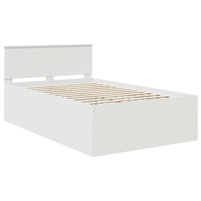 vidaXL Cadre de lit avec tête de lit Blanc 135 x 190 cm Aggloméré