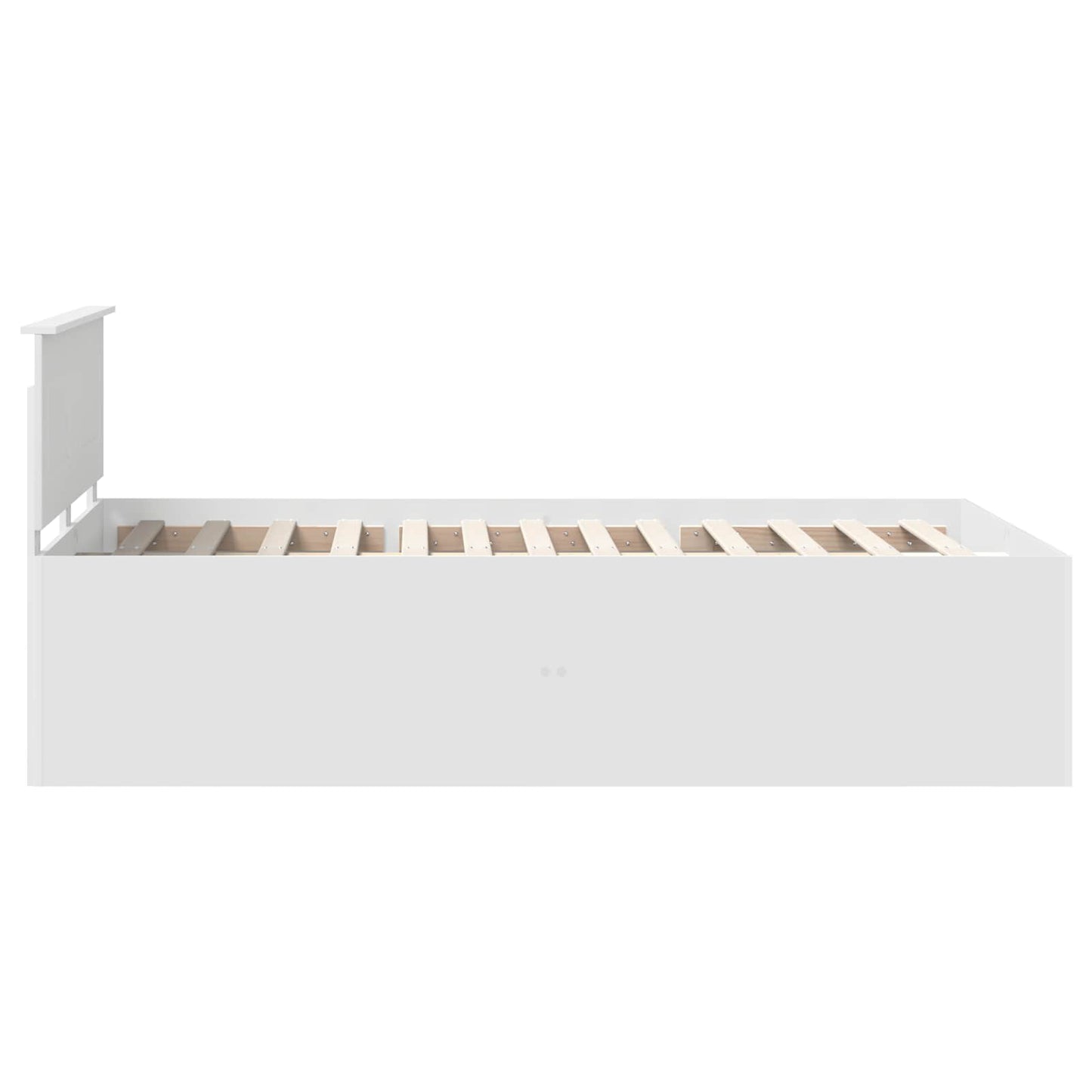 vidaXL Cadre de lit avec tête de lit Blanc 135 x 190 cm Aggloméré