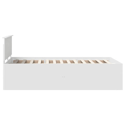 vidaXL Cadre de lit avec tête de lit Blanc 135 x 190 cm Aggloméré