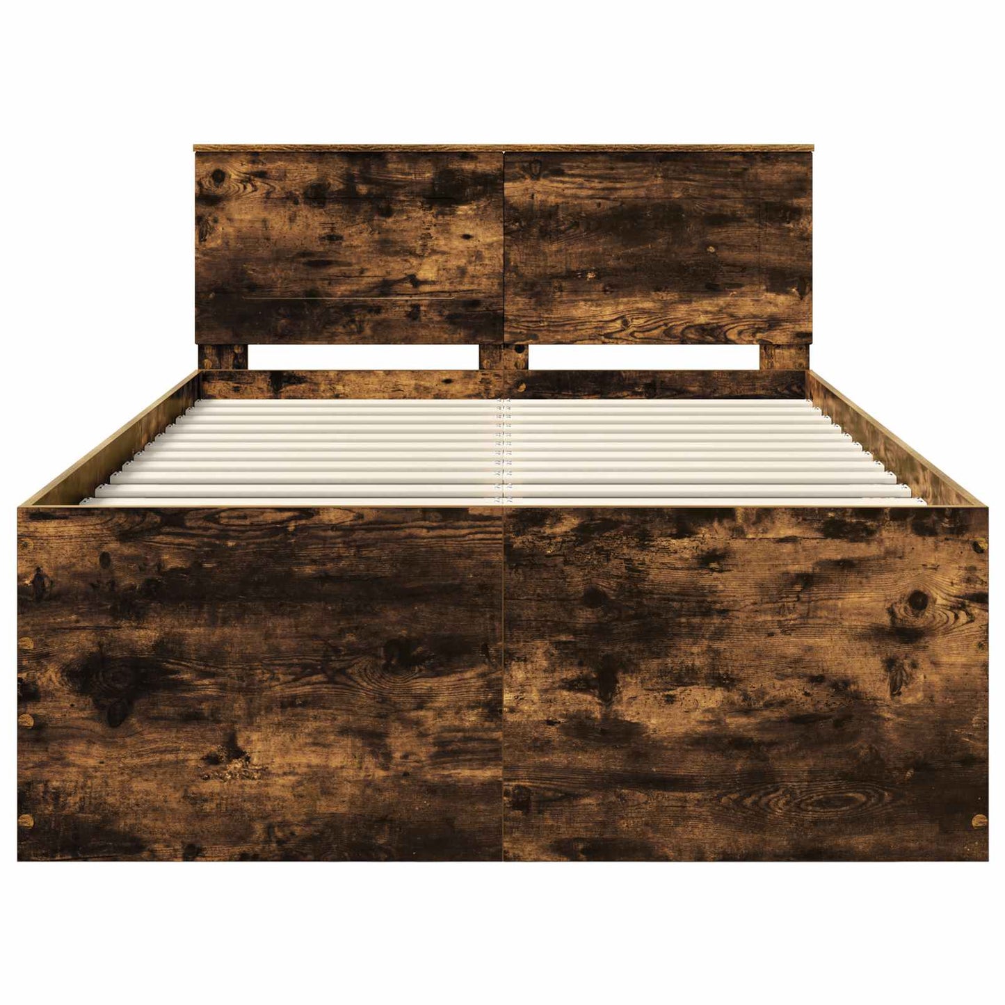 vidaXL Cadre de lit Chêne fumé 120 x 190 cm Bois d'ingénierie