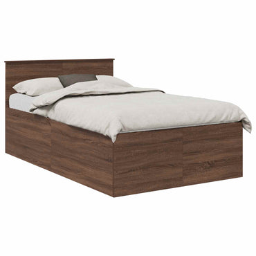 vidaXL Cadre de lit aspect chêne marron 120 x 200 cm Bois d'ingénierie