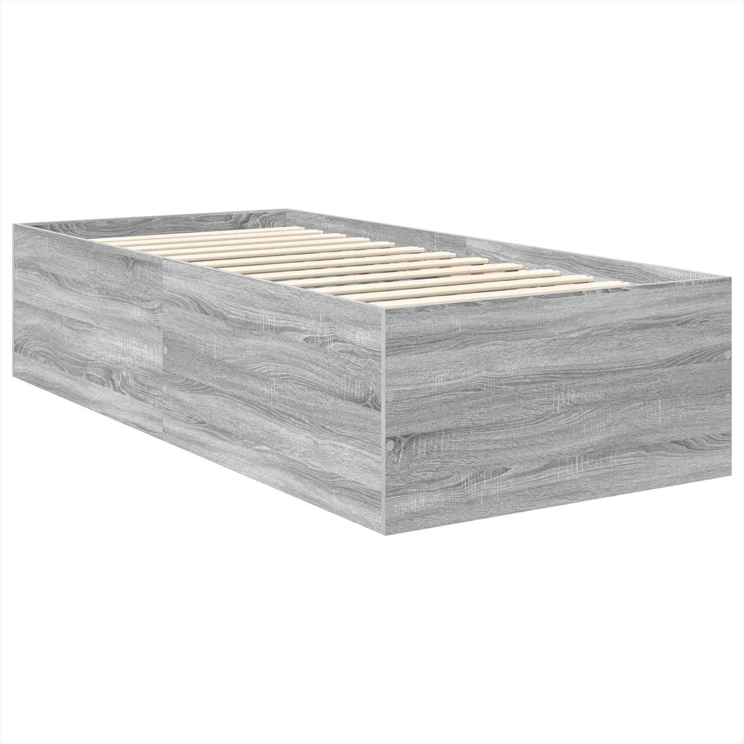 vidaXL Cadre de lit Gris Sonoma 120 x 200 cm Bois d'ingénierie
