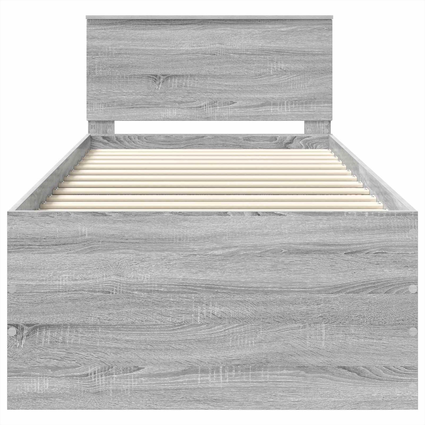 vidaXL Cadre de lit Gris Sonoma 120 x 200 cm Bois d'ingénierie