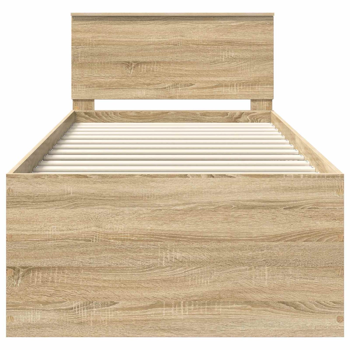 vidaXL Cadre de lit avec tête de lit chêne Sonoma 90 x 190 cm Bois d'ingénierie