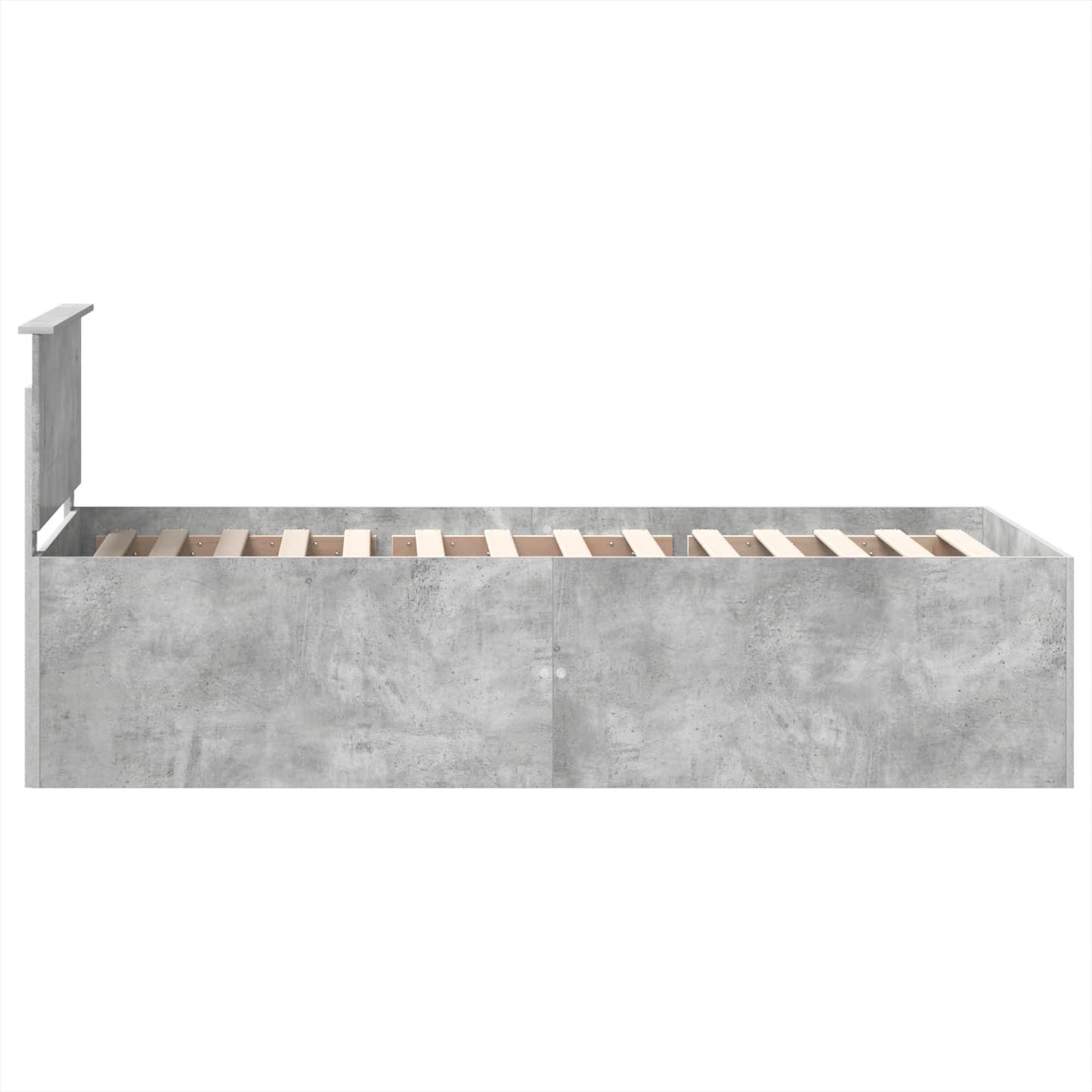 Bettrahmen mit Kopfteil Beton Grau 90 x 190 cm Holzwerkstoff